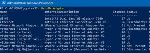 Powershell ile network enable disable etme