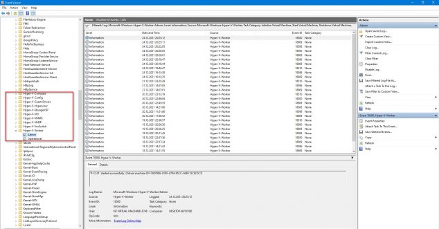 Hyper-v event id