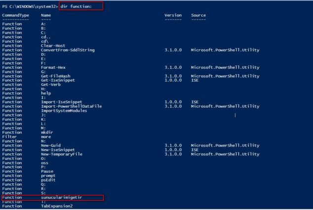 powershell fonksiyon silme