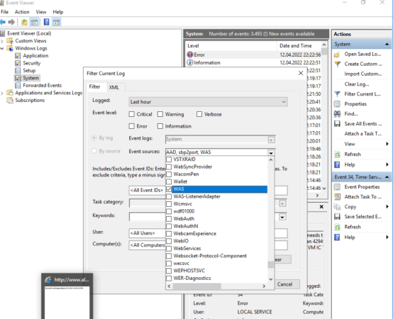 IIS Application Pool Recycle Event Log izleme